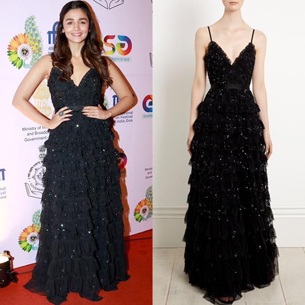 Alia Bhatt’s ravishing black gown at the International Film Festival of India 2017  costs Rs 82,000