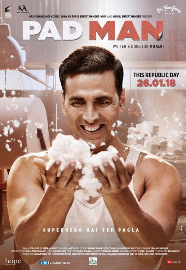 Akshay Kumar looks delighted in PadMan's new poster