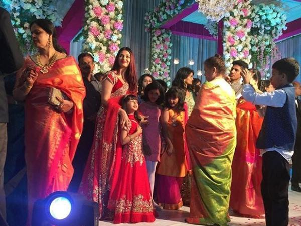 Aishwarya Rai Bachchan dazzles with her daughter at a wedding in Mangalore 