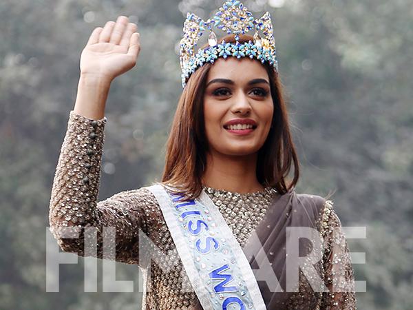 Beauty queen Manushi Chillar takes Delhi by storm after winning the crown 