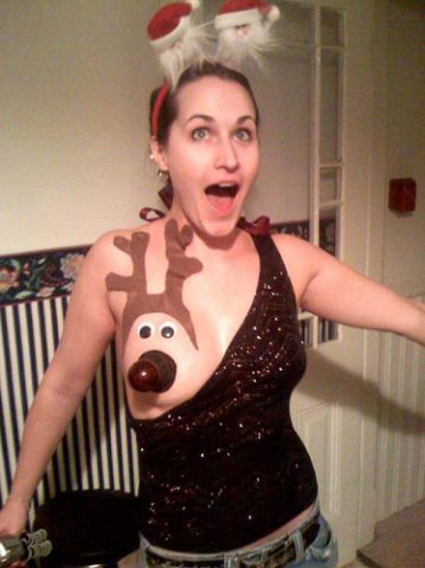 Santa Claus Isn&apos;t Real But Women Making Their Breasts Look Like Reindeer Is