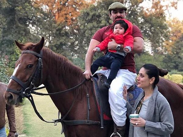 Aww Taimur Ali Khan enjoys horse riding with daddy Saif Ali Khan 