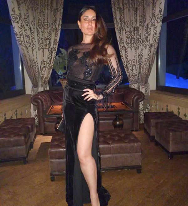 Daily Style Pill: Kareena Kapoor Khan has a way with a black dress, nude lips and making an entrance for NYE 2018! 