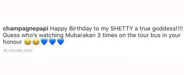 Drake Celebrated Athiya Shetty&apos;s 26th Birthday By Watching &apos;Mubarakan&apos; 3 Times