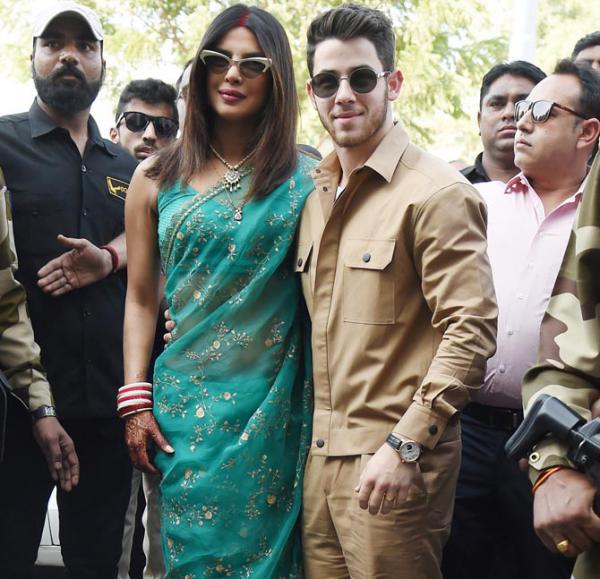 Newlyweds Priyanka Chopra and Nick Jonas head to Delhi from Jodhpur